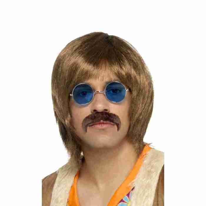 60er Jahre Hippie Set braun Herren Karnevalskostüm Smiffy's