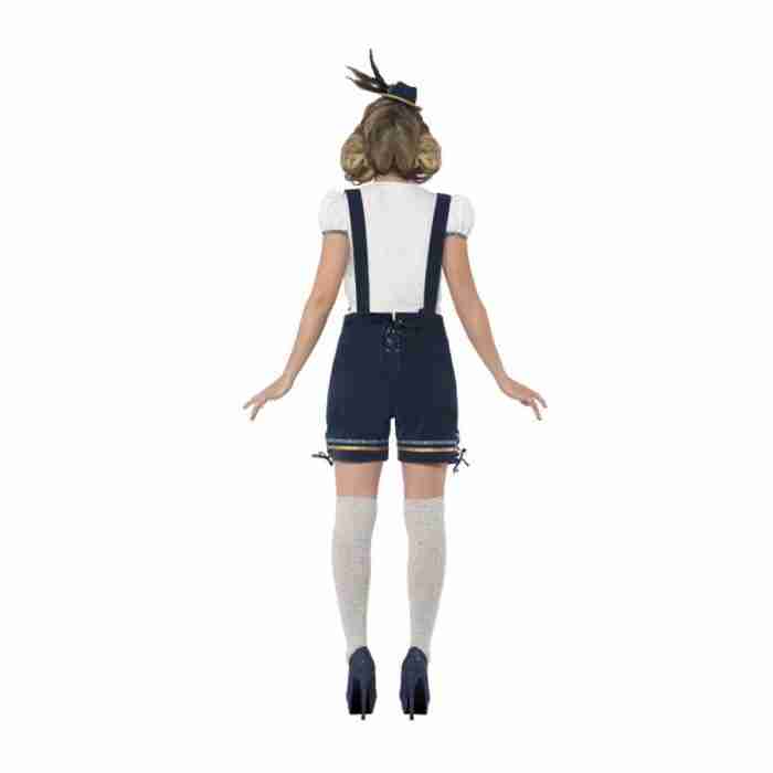 Oktoberfest Kostüm Damen Deluxe Bayerisch Rückansicht - carnivalstore.de