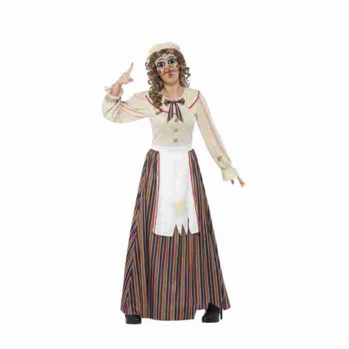 Halloween Kostüm Damen Possessed Judy beige gruseliges Outfit