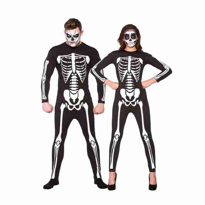 Skelett Jumpsuit Kostüm Detailansicht - carnivalstore.de