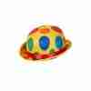Clown Melone Hut gelb mit bunten Punkten Karnevalshut