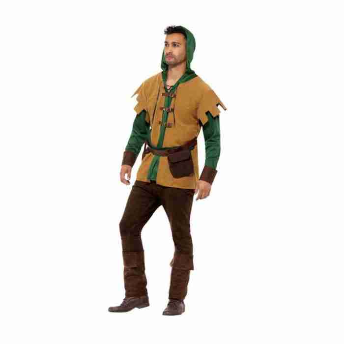 Robin Hood Kostüm Herren mit Kapuze und Gürtel - carnivalstore.de