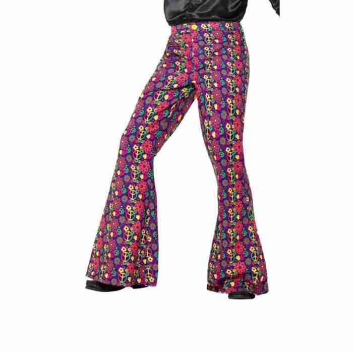 60er Schlaghose Psychedelic CND Herren Hippie Kostüm - carnivalstore.de