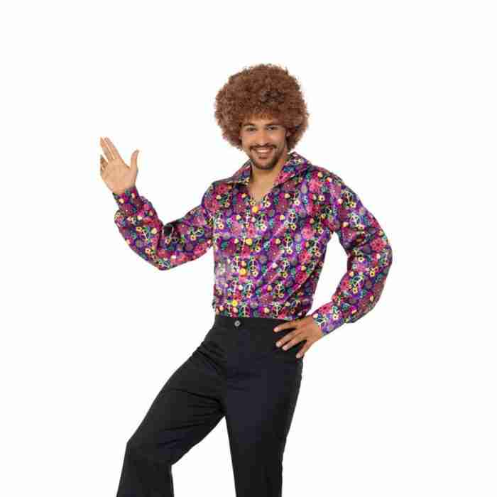 60er Jahre Kostüm Herren Psychedelic CND Shirt Mehrfarbig - carnivalstore.de