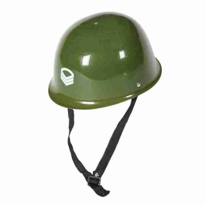 Militär Helm Grün Army Kostüm Zubehör Karneval Fasching