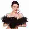 Federboa schwarz 1,7m elegantes Karneval Accessoire