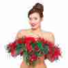 Weihnachts Federboa Rot Grün festliches Karneval Accessoire Damen