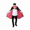 Kostüm Cape schwarz wendbar Satin mit Kragen 115cm Vampir Umhang