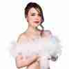 Federboa weiß 1,7m Glamour Accessoire Karneval Damen