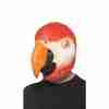 Papagei Maske Latex rot Tiermaske Karneval Halloween