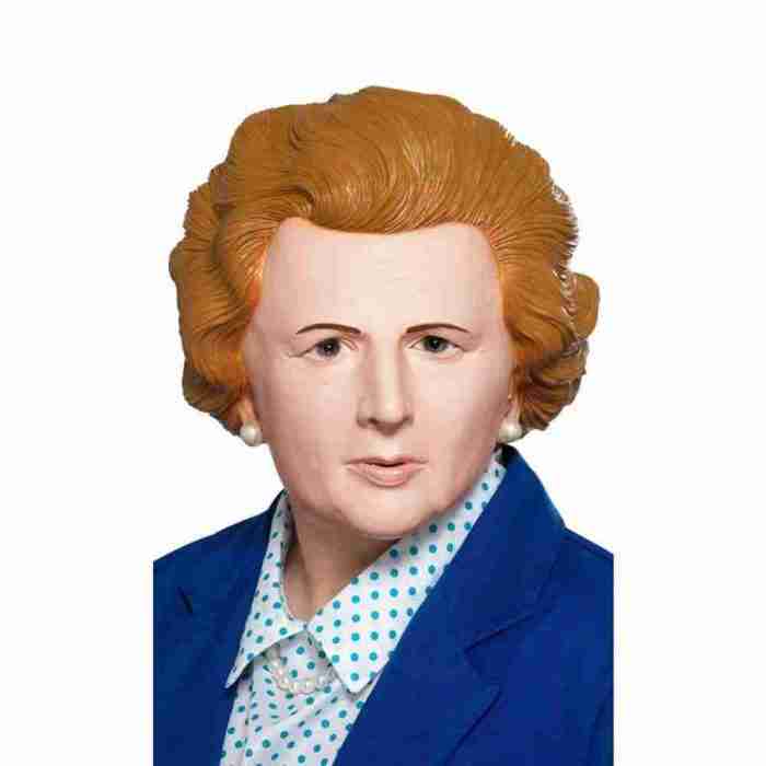 Celebrity Maske Iron Lady Latex braun Karneval Fasching