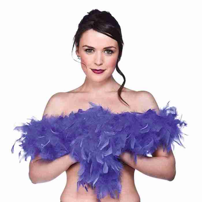 Federboa blau königsblau Karneval Accessoire Damen