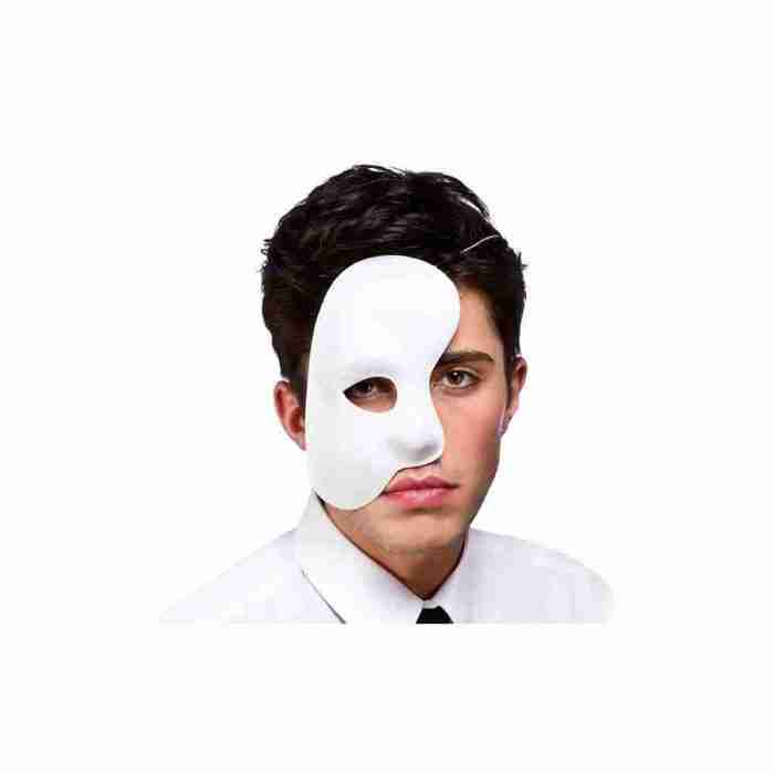 Phantom Maske weiß mysteriöse Augenmaske Maskenball Karneval