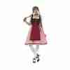 Oktoberfest Dirndl Kostüm Bayerische Kellnerin Rot Schwarz - carnivalstore.de