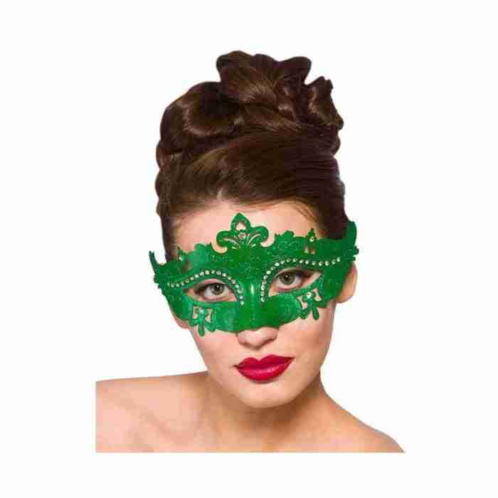 Augenmaske Grün Karneval Demonte venezianische Maske