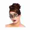 Augenmaske Filigran schwarz mit Strass Venezianische Maske Karneval