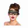 Augenmaske Filigran schwarz mit Diamanten venezianische Maske Karneval