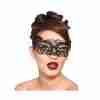 Venezianische Augenmaske schwarz mit Strass Filigran Design Karneval