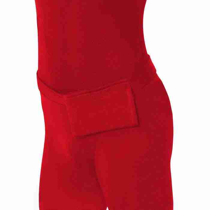 Second Skin Kostüm mit versteckter Bauchtasche - Herren Rot