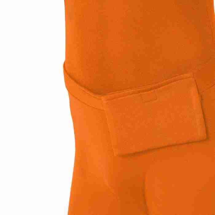 Orange Stretchanzug Second Skin Detail Bauchtasche