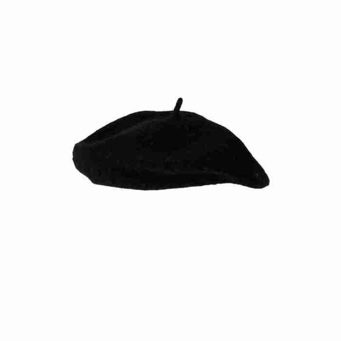 Französische Baskenmütze schwarz Unisex Karneval Accessoire