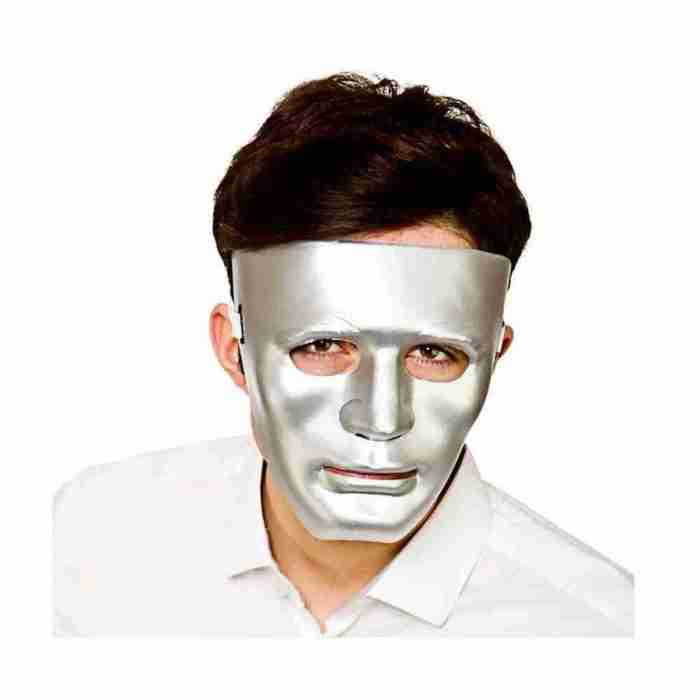 Roboter Maske Silber futuristische Sci-Fi Verkleidung Karneval
