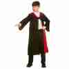 Zauberer Kostüm Kinder schwarz rot Deluxe Robe Halloween