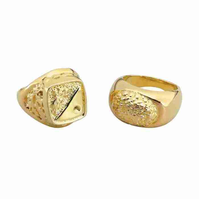 Kostüm Accessoires Gold Sovereign Ringe königlicher Schmuck