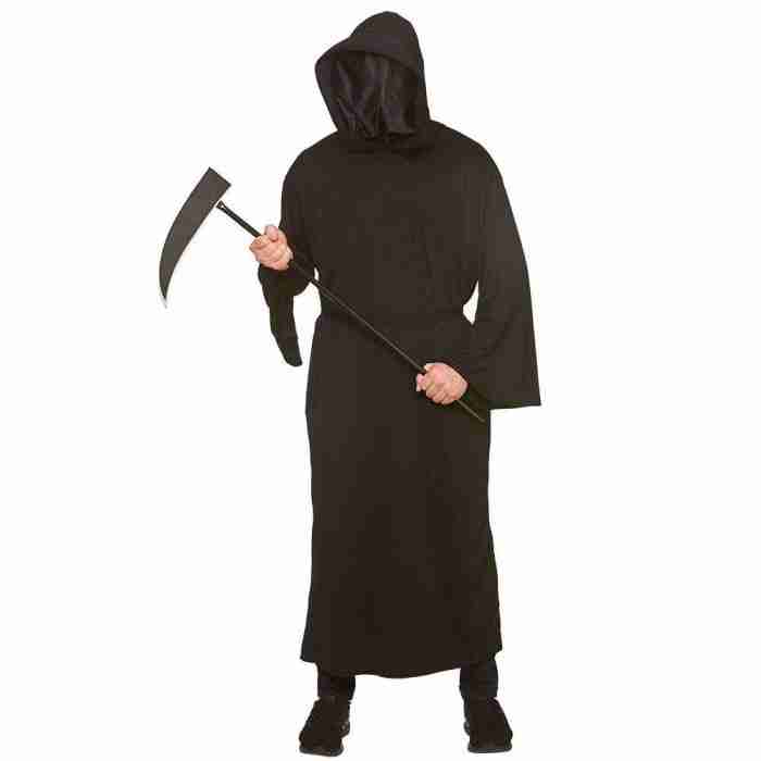 Halloween Kostüm Sensenmann schwarz gesichtslos - carnivalstore.de