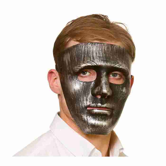 Roboter Maske Antik Silber futuristische Augenmaske Karneval