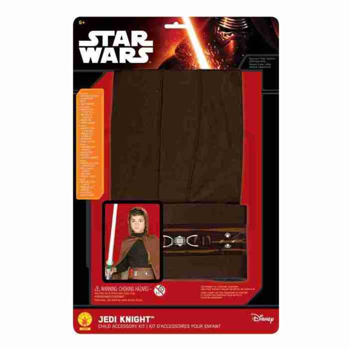 Jedi Set Kinder Lichtschwert Gürtel Zopf Kostüm Accessoires
