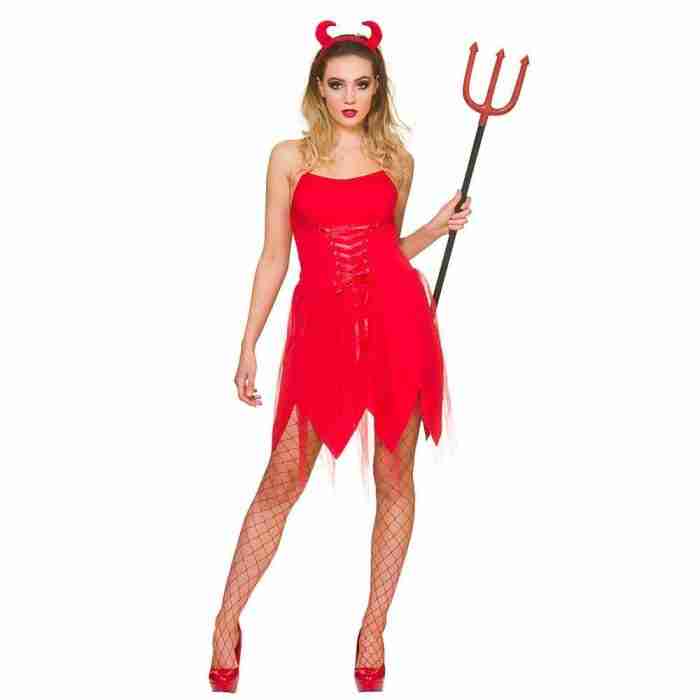 Teufelskostüm Damen Rot Halloween Verkleidung - carnivalstore.de