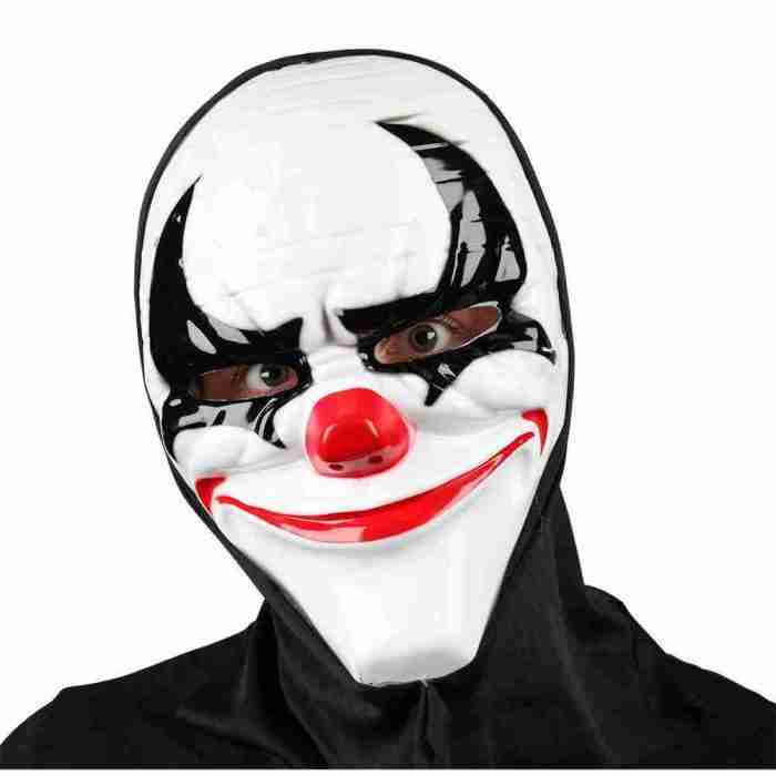 Freaky Clown Maske mit Kapuze Horror Halloween Kostüm