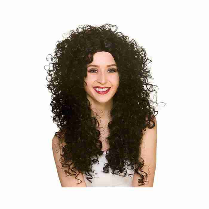 Lange Lockige Perücke Blond - carnivalstore.de