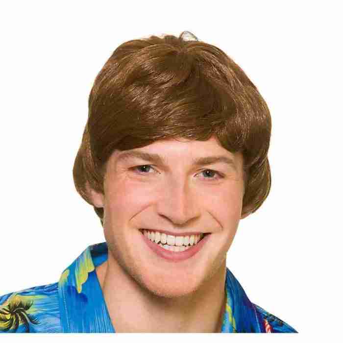 Hawaii Beach Boy Perücke braun Herren Surfer Kostüm Accessoire