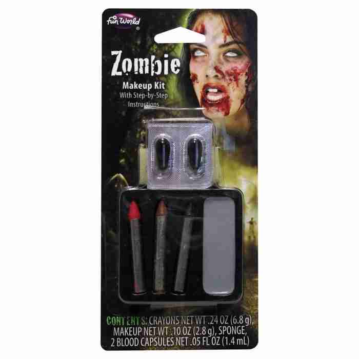 Zombie Girl Charakter Schmink Set - carnivalstore.de