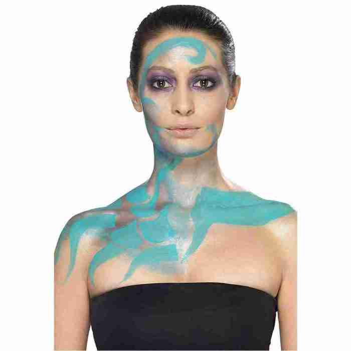 Smiffy's Flüssiglatex Set türkis für Kostüm Make-up und Verkleidung