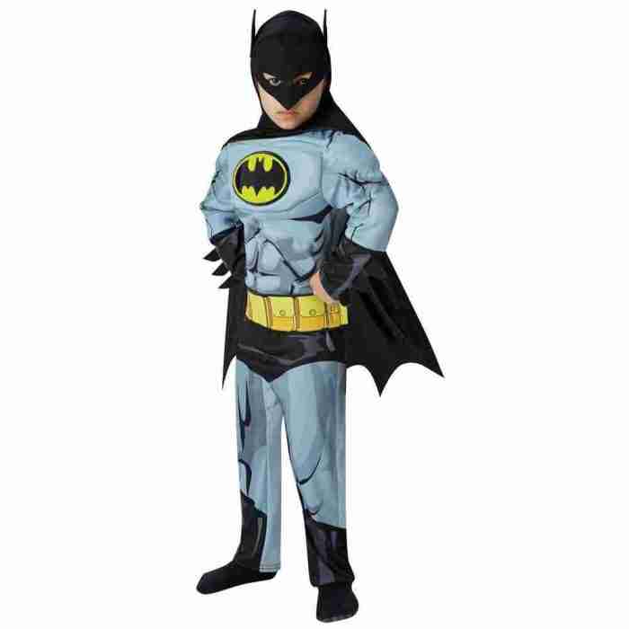 Batman Kostüm Kinder Deluxe Comic Book Superhelden Verkleidung