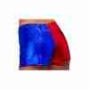 Glänzende Hot Pants Damen Rot Blau Metallic Shorts