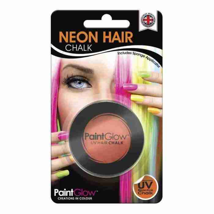 UV Haarkreide Orange Neon temporäre Haarfarbe Paint Glow