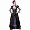 Böse Königin Kostüm Damen schwarz elegantes Halloween Outfit