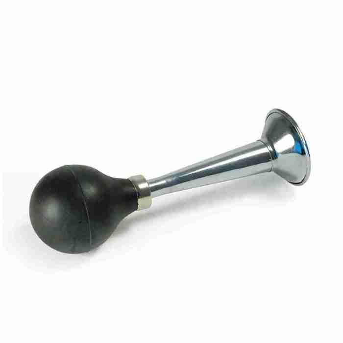 Clown Hupe Silber Karneval Accessoire Metallic Finish