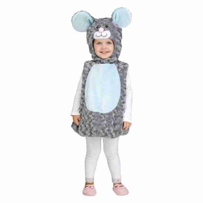 Kinder Maus Kostüm Grau - Süßes Tierkostüm für Karneval und Fasching