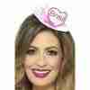 Braut Hut Weiß Rosa mit Haarclip Schleier Hochzeit Accessoire