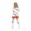 Faschingskostüm Damen Nutty Gone Wild weißes Kleid Halloween