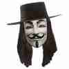 V for Vendetta Perücke schwarz offiziell lizenziert Karneval Halloween