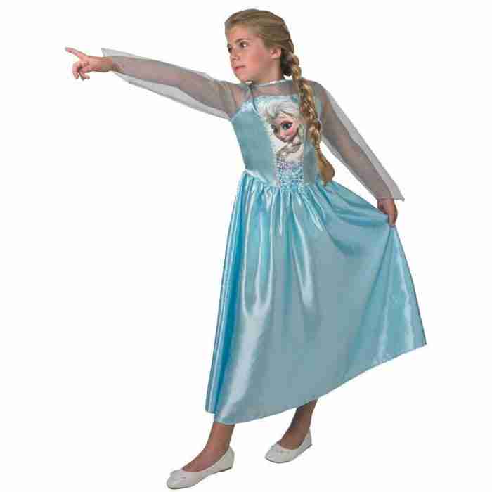 Elsa Kostüm Kinder - Disney Frozen Prinzessin Kleid blau