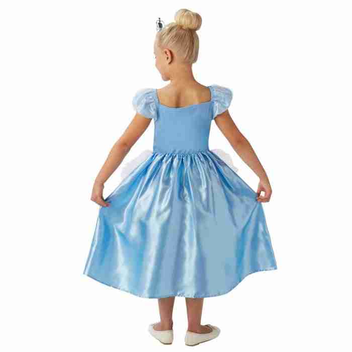 Cinderella Kinderkostüm mit Satinkleid und 3D-Blumen Details - carnivalstore.de