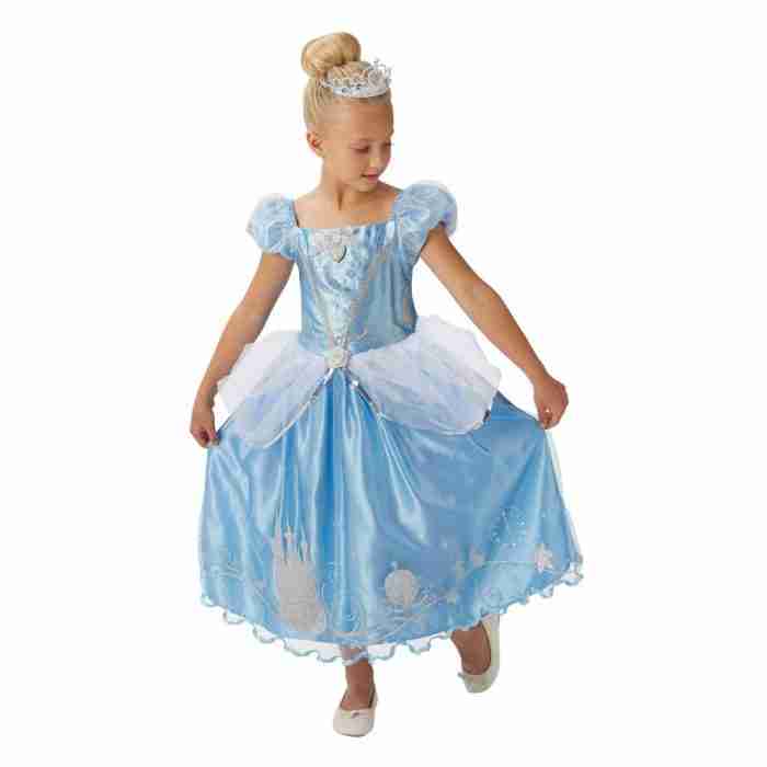 Cinderella Kostüm für Kinder mit Tiara und Cameo-Brosche - carnivalstore.de