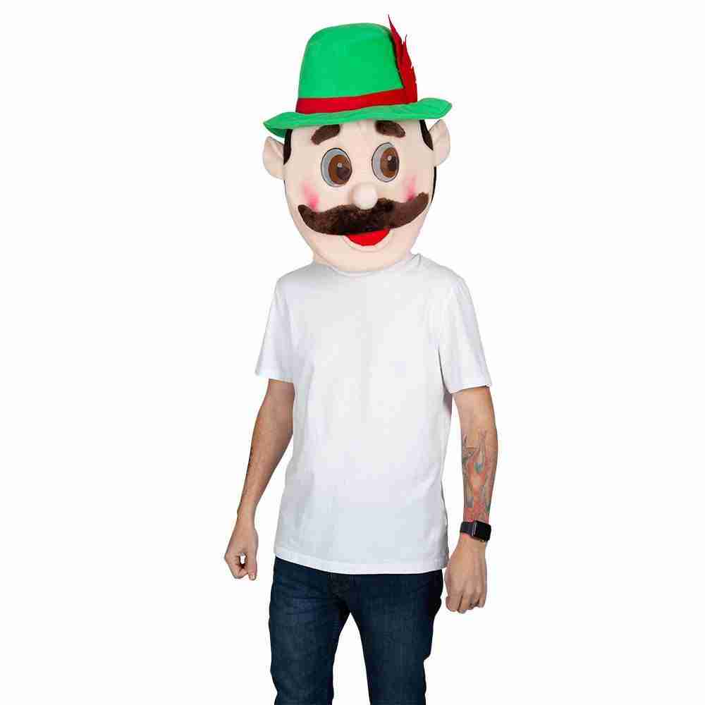 Bayerische Jumbo Head Maske Oktoberfest Kostüm Accessoire